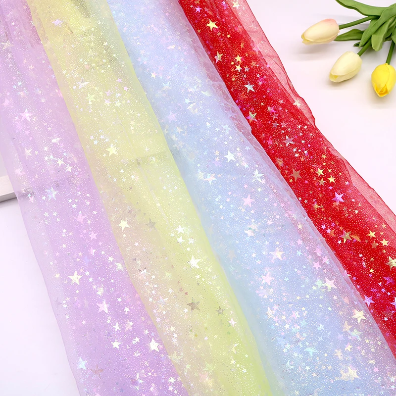 Photography Term - Iridescent Star Tulle Fabric para Casamento,