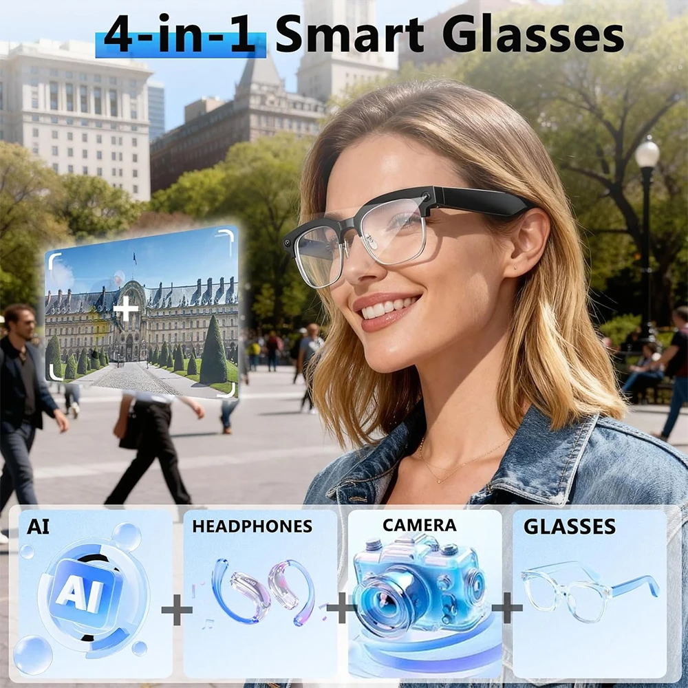 Óculos Inteligentes 4K com IA, - Photography With Ai avaliação e preço