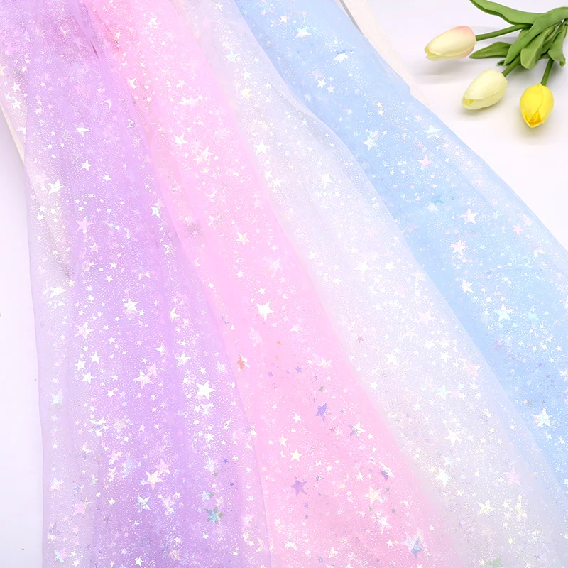 Iridescent Star Tulle Fabric p - Photography Term avaliação e preço