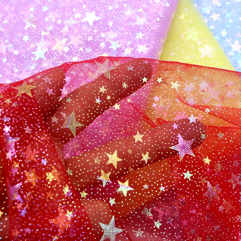 Iridescent Star Tulle Fabric p - Photography Term avaliação e preço