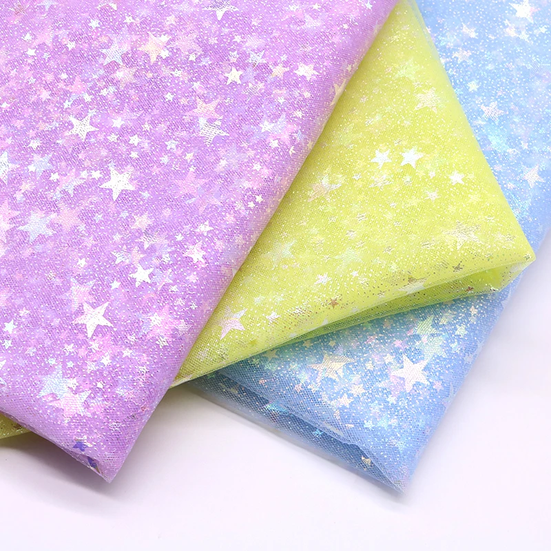 Iridescent Star Tulle Fabric p - Photography Term avaliação e preço