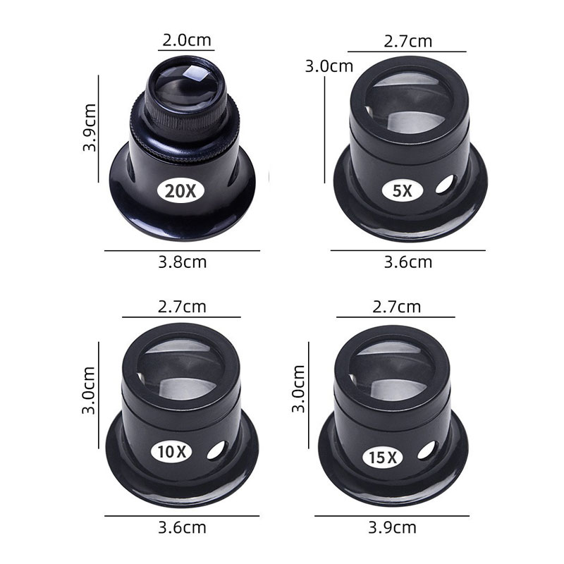 Conjunto de 4 Lentes Monocular - Eye Piece Magnifier avaliação e preço