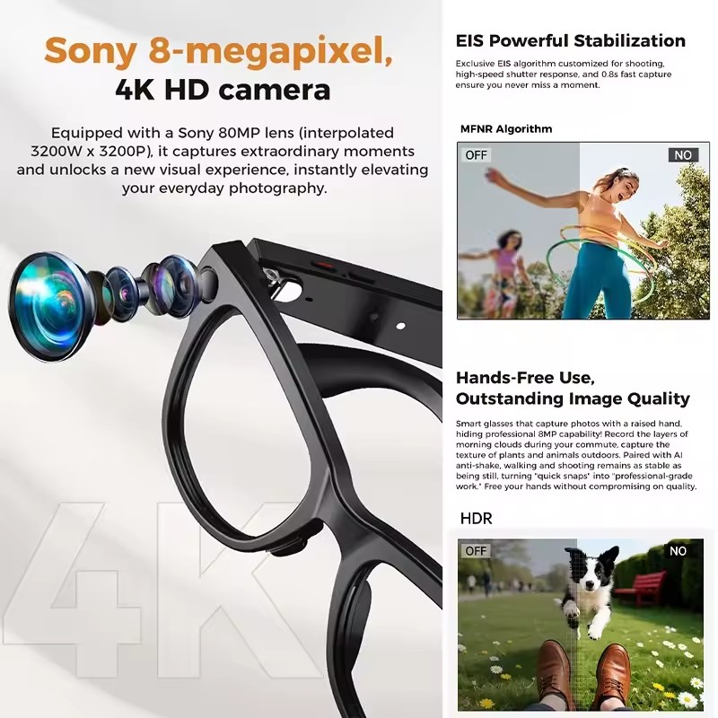 Novo 800w 4k câmera hd óculos  - Photography With Ai avaliação e preço